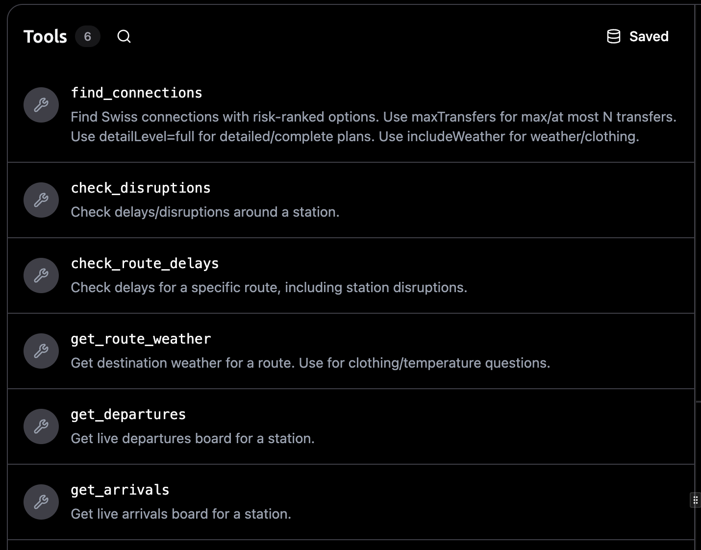 Swiss Transit Explorer tools overview
